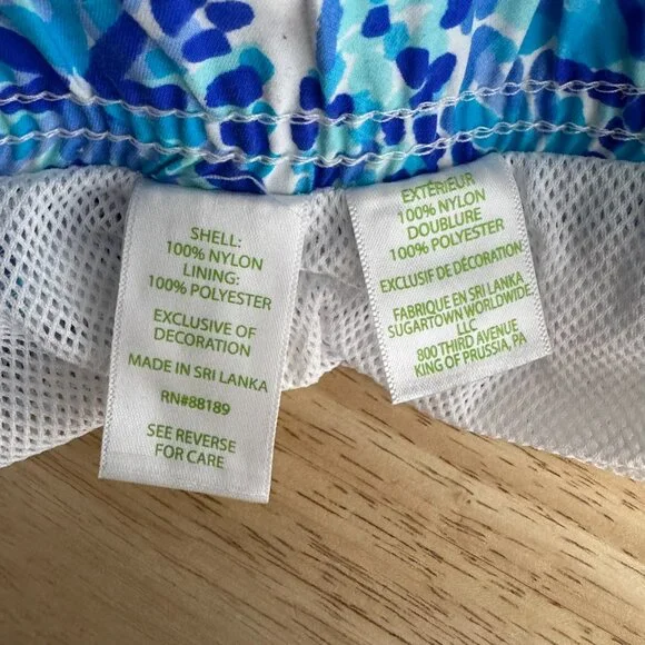 Lilly Pulitzer Swim Trunks Mens XL‎ Turquoise Oasis Shell Me You Love Me SW-2104